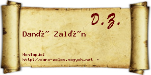 Danó Zalán névjegykártya