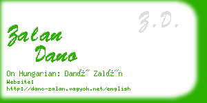 zalan dano business card